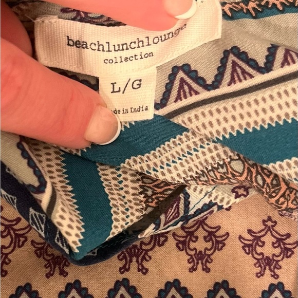 Boho beach lounge large dress geometric teal - Picture 3 of 3